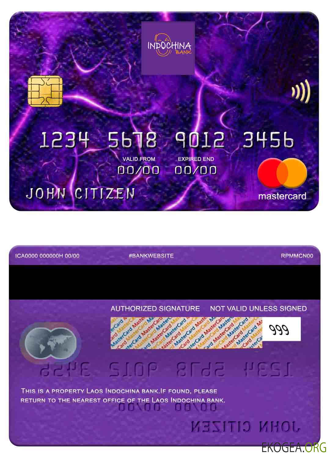Carte Mastercard de la Banque Laos Indochina
